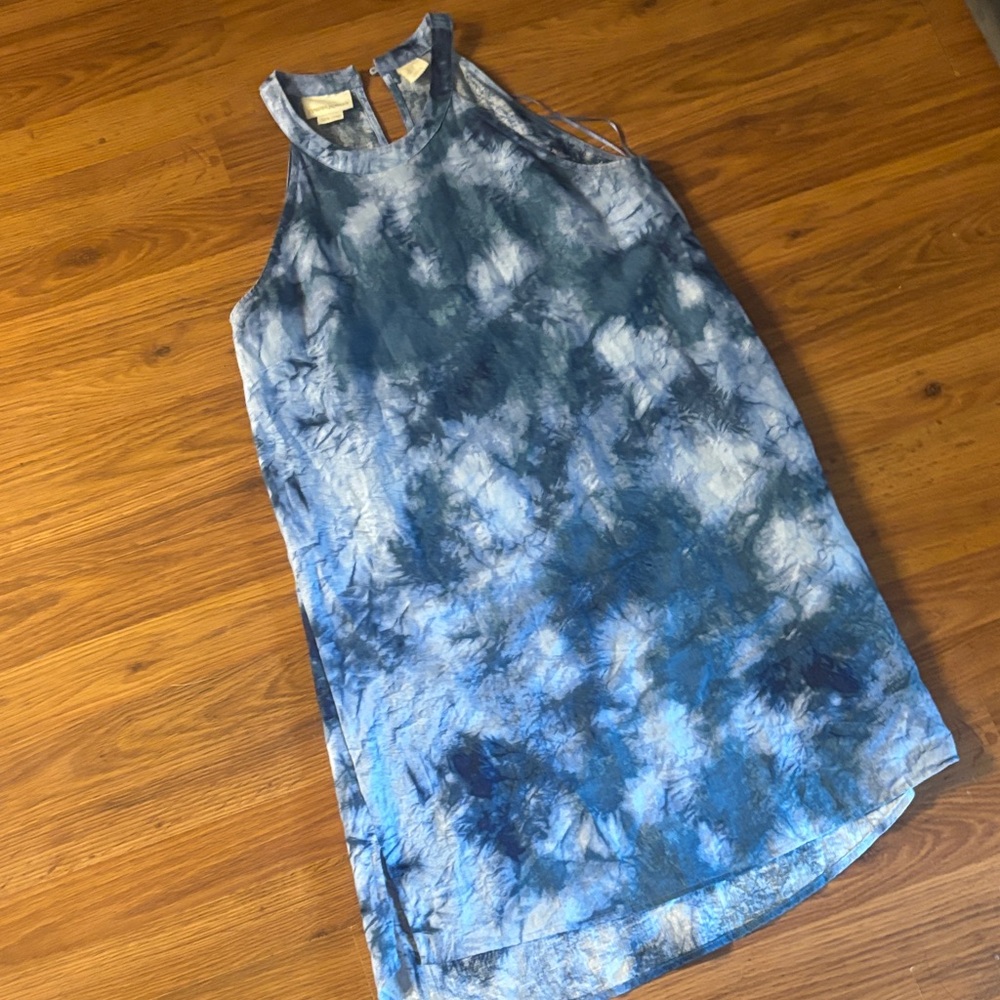 Cynthia Rowley Tie-Dye 100% Linen Dress